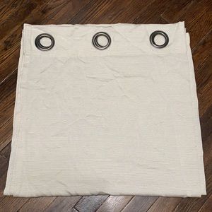 Cream striped curtain panel. 40x80.